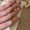 Pinzas para Orejas Flor de Iris Chapadas en Plata de Ley S925 con Oro de 18 Quilates, Pendientes Vintage de Alta Gama, Estilo Lujo Ligero, Accesorios Versátiles para Orejas