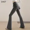 Conjunto de Yoga Falso Duas Peças Ajustável com Cordão Lateral Manga Curta Vazada Calça Saia de Cintura Alta Micro Flare Roupa Fitness Anti-Exposição