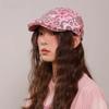 Gorra Americana Retro de Leopardo Picante para Mujer 2025, Boina de Nicho Y2K para Cabeza Grande que Hace que la Cara Parezca Más Pequeña