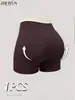 Conjunto Nuevo Estilo Europeo y Americano de Shorts de Yoga para Mujer, Conjunto de Dos Piezas con Top Deportivo de Bloques de Color con Hermoso Diseño en la Espalda y Efecto Levanta Glúteos, Atuendo de Fitness