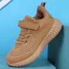 Nuevos zapatos deportivos transfronterizos para niños, zapatillas de correr transpirables de tejido fly-knit para niños mayores, zapatos planos casuales ligeros para niños y niñas