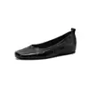 Sapatos Femininos de Couro Genuíno Baixo para o Dia a Dia, Estilo Frio Silencioso, Bico Quadrado, Salto Baixo Robusto, Coleção Outono 2026