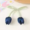 Tulipán Lazo Flor en Capullo Flor de Tela DIY Accesorios para Ropa Accesorios de Joyería Decoración Estéreo Fresca Pequeña