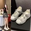 Zapatos de Ballet Mary Jane con Lazo para Mujer 06 Nuevo Otoño Versátiles que Aumentan la Altura Suela Gruesa Zapatillas Casuales