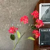 Flores Artificiais com 5 Cabeças de Flores de Begônia no Estilo Monet para Decoração de Casa e Casamento, Arte Floral, Paisagismo de Shopping Centers e Arranjo de Cenas com Flores Artificiais