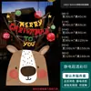 Pegatinas decorativas de vidrio para puertas de Navidad, nuevos diseños de perros de dibujos animados electrostáticos, para crear una atmósfera festiva en centros comerciales y tiendas