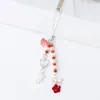 Estilo Japonés Fresco Tridimensional Pequeña Cereza Hecho a Mano con Perlas Corazón de Niña Broche Colgante Colgante Bolsita Colgante Pequeño Decoración