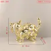 Lujo Accesible Europeo Dorado Calado León Caballo Elefante Animal Escultura Adornos Sala de Estar Entrada Decoración Suave Accesorios para el Hogar