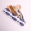 Juego de palillos y cuchara de madera estilo japonés, juego de dos piezas, vajilla portátil para exteriores, regalo