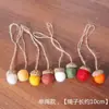 Decoraciones Navideñas Fieltro de Lana Mixto Colgantes DIY Guirnalda de Bellotas Rojas Accesorios Colgantes para Árbol de Navidad