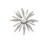 Broche de circonita sintética de alta calidad con forma de flor de perla para mujer, ramillete anti-marea, alfiler para suéter, traje, decoración de ropa