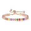 Pulsera Explosiva Transfronteriza de Amazon Pulsera Europea y Americana de Circonita de Color Pulsera de Tenis de Cristal de Diamante para Mujer Pulsera de Cumpleaños Venta al por Mayor