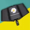 Guarda-chuva de Sol Pequena Margarida Totalmente Automático Protetor Solar Feminino Estudante Três Dobras Anti-ultravioleta Guarda-sol Publicitário