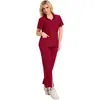 Batas Médicas Transfronterizas para Mujer, Batas Quirúrgicas Elásticas de Secado Rápido con Manga Corta, Ropa de Trabajo para Enfermeras, Salón de Belleza, Dentales y Uniformes para Mascotas