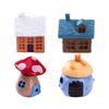 Paisaje en Miniatura Creativo Halloween Casa Luminosa Casa de Madera Casa de Champiñones Hecho a Mano Decoraciones DIY Accesorios Adornos Pequeños
