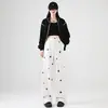 Pantalones Deportivos Nuevos de Otoño 2026 Estilo Americano con Estampado de Estrellas para Mujer, Diseño Único, Adelgazantes, Pantalones Rectos Versátiles