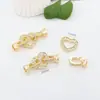 Fecho de Colar de Pérolas em Oito Banhado a Ouro 18K com Preservação de Cor, Pulseira, Corrente de Suéter, Fecho Finalizador, Acessórios de Joalheria, Modelo Atacado DIY