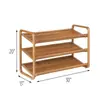 Novo Rack de Sapatos de Bambu Econômico para Casa Simples Porta de Entrada Quarto Armazenamento Gabinete de Sapatos Empilhável de Múltiplas Camadas
