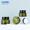 Embalagem Xu Min Pote Cosmético 15g 30g 50g Vidro Verde Frasco para Creme Creme para Olhos Frasco de Vidro Mancha