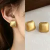 Textura cepillada mate Estilo de lujo ligero Artístico Retro Dorado Geométrico Sensación de alta gama Pendientes de la Fábrica de Joyería Yiwu