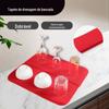 Tapete Absorvente para Ralo de Cozinha Pronto de Fábrica, Tapete para Secar Louça, Tapete Absorvente para Bancada de Esponja, Jogo Americano Espessado Isolante