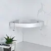 Estante de Almacenamiento Triangular Azul de Doble Capa de Aluminio Espacial Montado en Pared Sin Perforaciones Estante de Almacenamiento para Esquina de Baño Inodoro