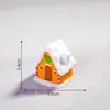 Novo Papai Noel de Natal Boneco de Neve Micro Paisagem Cena de Neve Caixa de Trem Meias de Natal Pequeno Presente Sino Enfeites de Resina
