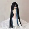 Peruca BJD 346 Franja Longa Cabelo Longo Liso Várias Cores Disponíveis para Corpo em Branco Pode Ser Estilizada
