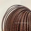 Corda de Couro Trançado Estilo Retrô Borda Oleada Velha 4mm Corda de Mão DIY Acessórios para Pulseira Móveis