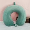 Almohada Cervical en Forma de U de Espuma Viscoelástica, Almohada de Soporte para la Columna Cervical, Almohada para Siesta, Almohada Portátil de Viaje, Almohada en Forma de U para Tren Avión, Transfronterizo