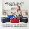 Amazon Bolsa de Mano para Camping Tela Oxford Cesta Aislada Papel de Aluminio Espesado Plegable Cesta de Picnic para Camping bolsa térmica
