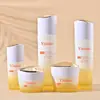 Set de Botellas Cónicas Vein Plateado 40ml-120ml Botella de Crema 30g-50g Material de Empaque Cosmético Botella para Loción con Esencia