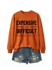 Sudadera de moda casual para mujer de otoño e invierno, costosa y difícil, estación independiente de deseos de Amazon