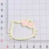Acessório Cabeça de Gato Grande Oca com Gotejamento de Óleo Plástico DIY Resina Material Artesanal Pingente Material para Chaveiro Capa de Celular