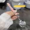 Cuchara de Mango de Perla Muy Atractiva, Cuchara Pequeña de Acero Inoxidable Popular para Sopa, Cuchara Redonda de Mango Largo para Postre para el Hogar