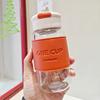 Vaso Refrescante Resistente al Calor Estilo Coreano para Mujeres con Cordón Portátil para Pausa del Té Taza de Té de Flores Vaso de Agua Simple para Hombres de Negocios