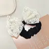 Scrunchie de Laço de Renda Estilo Coreano Elástico Elegante para Rabo de Cavalo Doce Acessório de Cabelo Feminino Atacado
