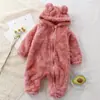 Traje de Gateo de Invierno para Bebé Mono Cálido para Recién Nacido Ropa de Abrigo para Bebé Mono de Felpa Pijamas para Niños
