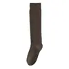 Calcetines Altos Antideslizantes de Algodón Puro para Mujer en Otoño Jk Socks Calcetas de Longitud hasta la Rodilla en Tonos Tierra Melad para Mujer en Otoño e Invierno