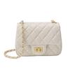 Bolsas de comércio exterior de couro genuíno bolsa feminina moda moda saco camada superior couro rômbico cadeia saco crossbody saco fábrica