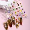 Zhengxiang Transfronteiriço 2023 Adesivos para Nail Art Embossados 5D Desenho Animado Cyber Vermelho Amor DIY Adesivos de Unha Infantis Personalizados Atacado