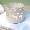 Serie Navideña Candeleros de Hierro Huecos Rectos Estilo Europeo Decoraciones Creativas de Atmósfera Festiva y Adornos Artesanales