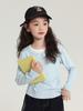 Camiseta Base Manga Longa Infantil Pudding Haru Outono 2025 Nova Camiseta Manga Longa Infantil Falsa Peça Dupla Falsa Peça Dupla
