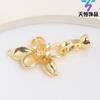Color oro paquete 14k cobre chapado oro púrpura botón pétalo diy una fila botón joyería pulsera accesorios mayoreo