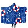 Manta con Capucha de Franela Personalizada, Manto Chal con Estampado Navideño para Adultos, Manta Gruesa Perezosa de Halloween