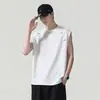 Algodão com Tecnologia de Resfriamento 2026 Novo Colete de Verão Masculino em Branco, Preto, Cinza Mescla, Café Claro Qi Lin