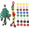 Kit de Materiales de Cuentas de Ábaco Acrílicas Coloridas de Agujero Grande para Pulseras, Collares y Accesorios de Joyería Hechos a Mano
