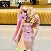 Dream Glaze Collar Urso Cristal Chaveiro Chave Do Carro Pingente De Cristal Casal Saco Chaveiro Atacado