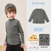 [Antibacterial y Térmica] Camiseta de Manga Larga para Niños de 6 Años, Top Cálido para Otoño e Invierno, Cuello Alto para Niños, Camiseta Interior para Niñas