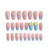 Parche para uñas con diseño de flor pequeña y lazo extraíble, 23 unidades
